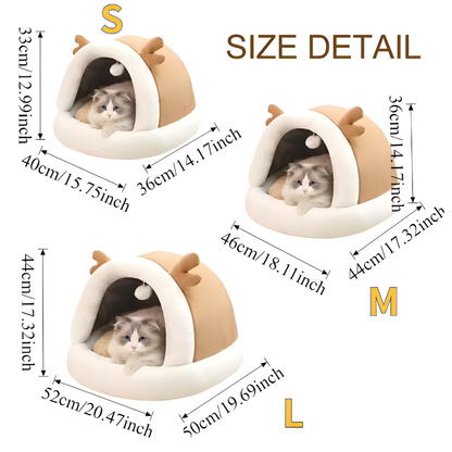 Ilummia CozyAntler™ Pet Cave
