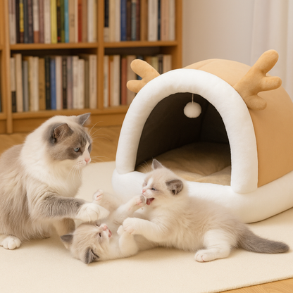 Ilummia CozyAntler™ Pet Cave